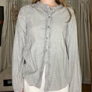 Grey button down
